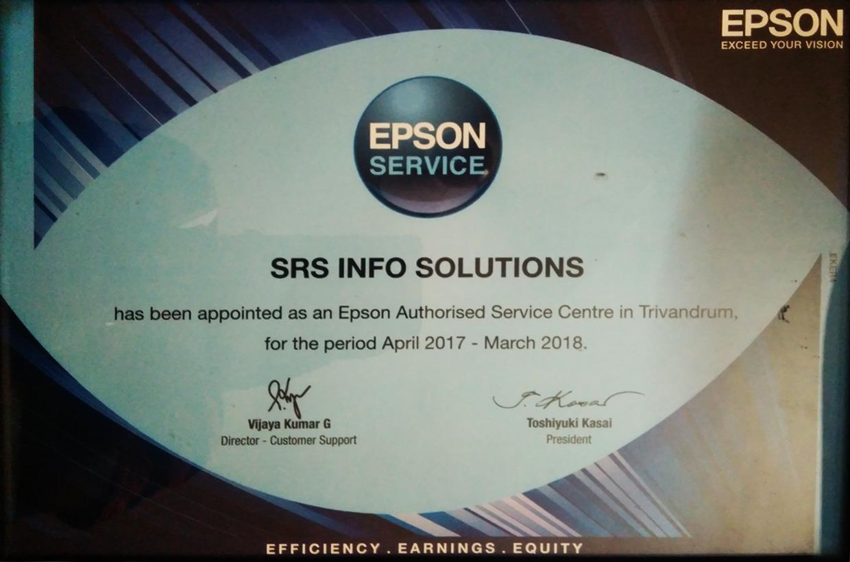 Epson ASP Certificate 2017